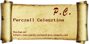 Perczell Celesztina névjegykártya